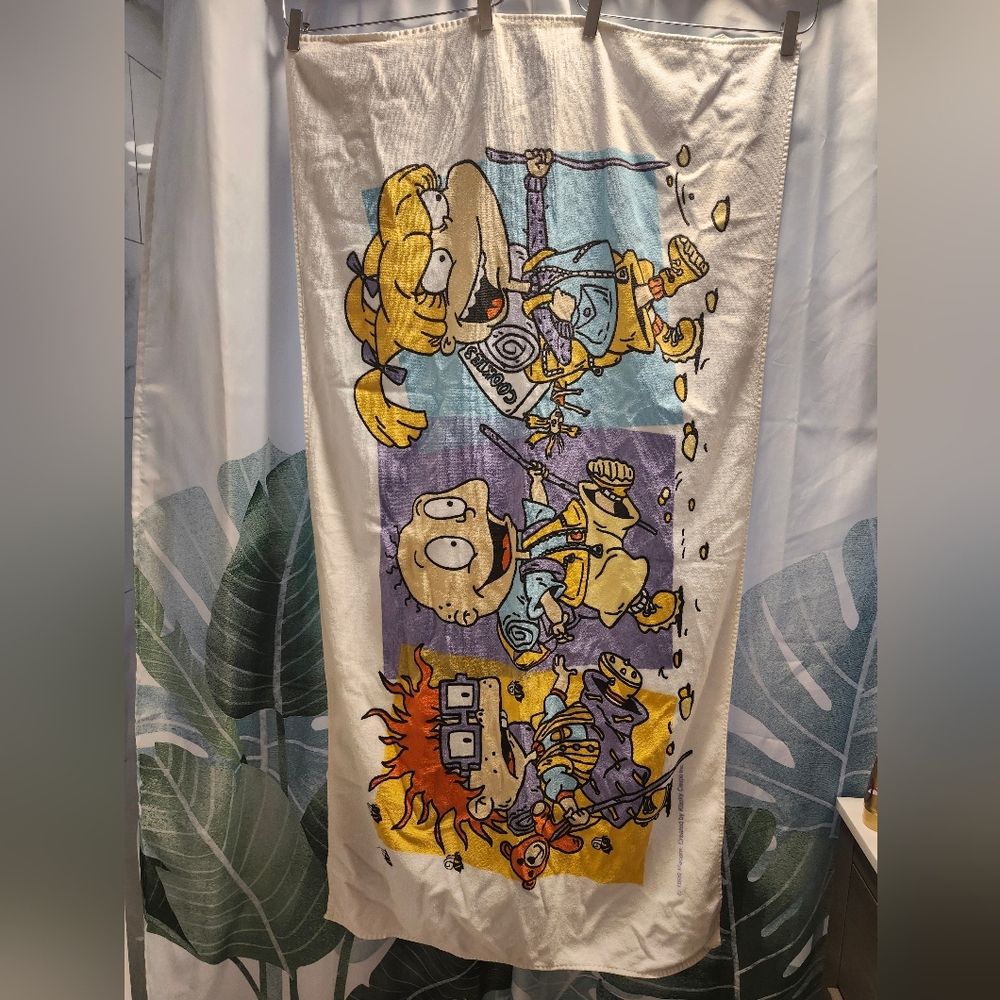 RUGRATS 1999 Vintage Towel EUC Chuckie Angelica Tommy Franco Cotton Towel
